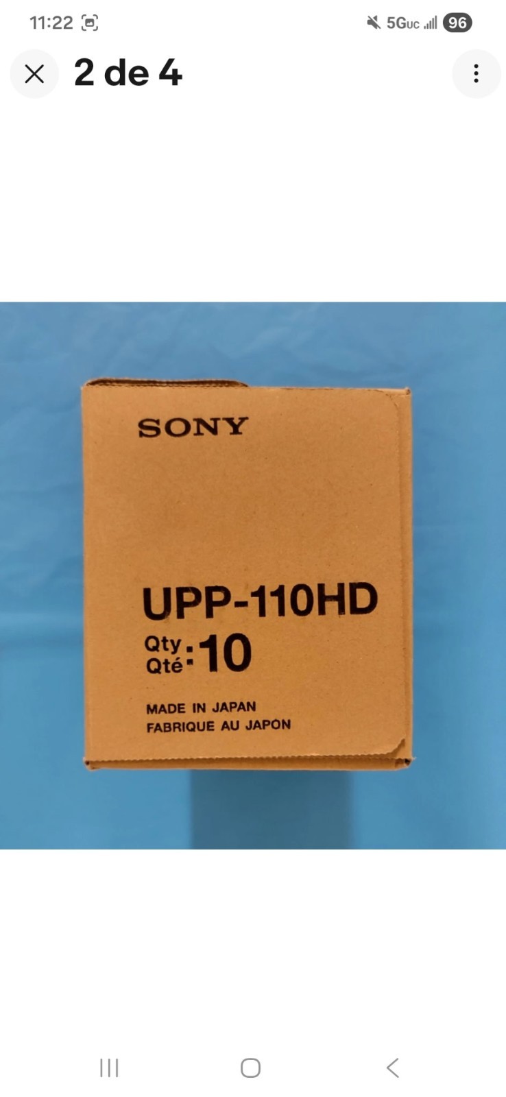 Sony UPP110HD 110 X 20mm Thermal Paper (one box of 10)