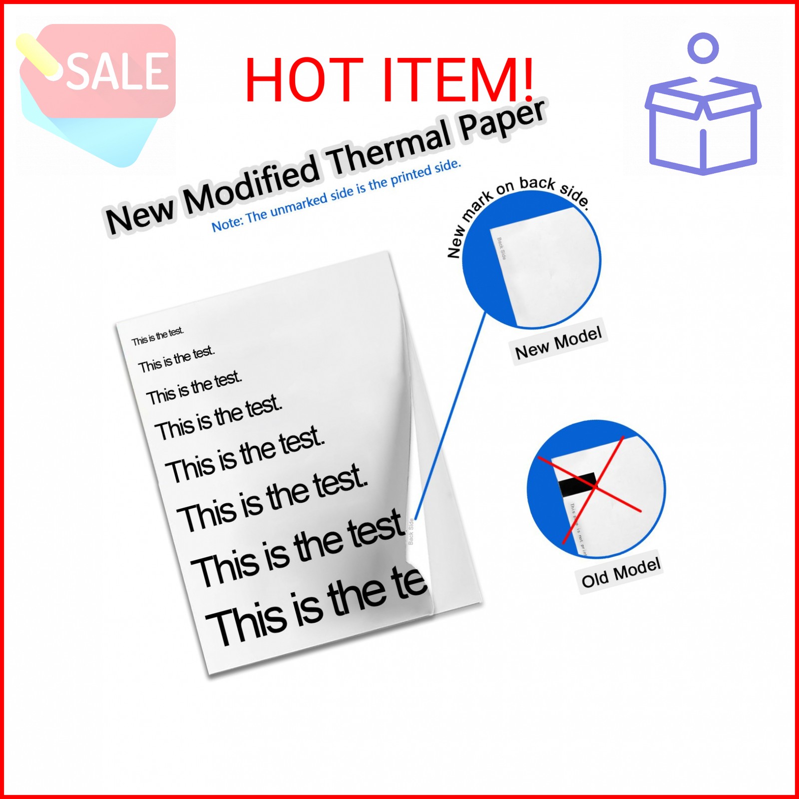 100 Sheets Thermal Printer Paper, 8.5”×11” US Letter Size, Advanced Printing P