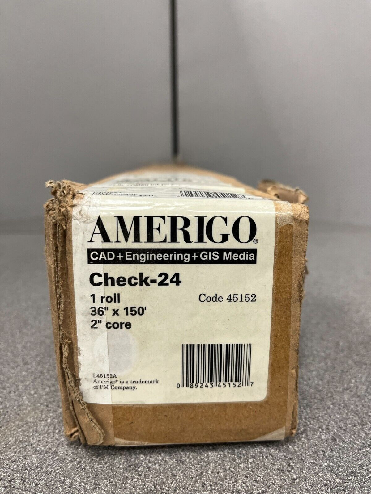 Amerigo Check-24 White 36″ x 150′ Coated CAD Engineering & GIS Media Paper