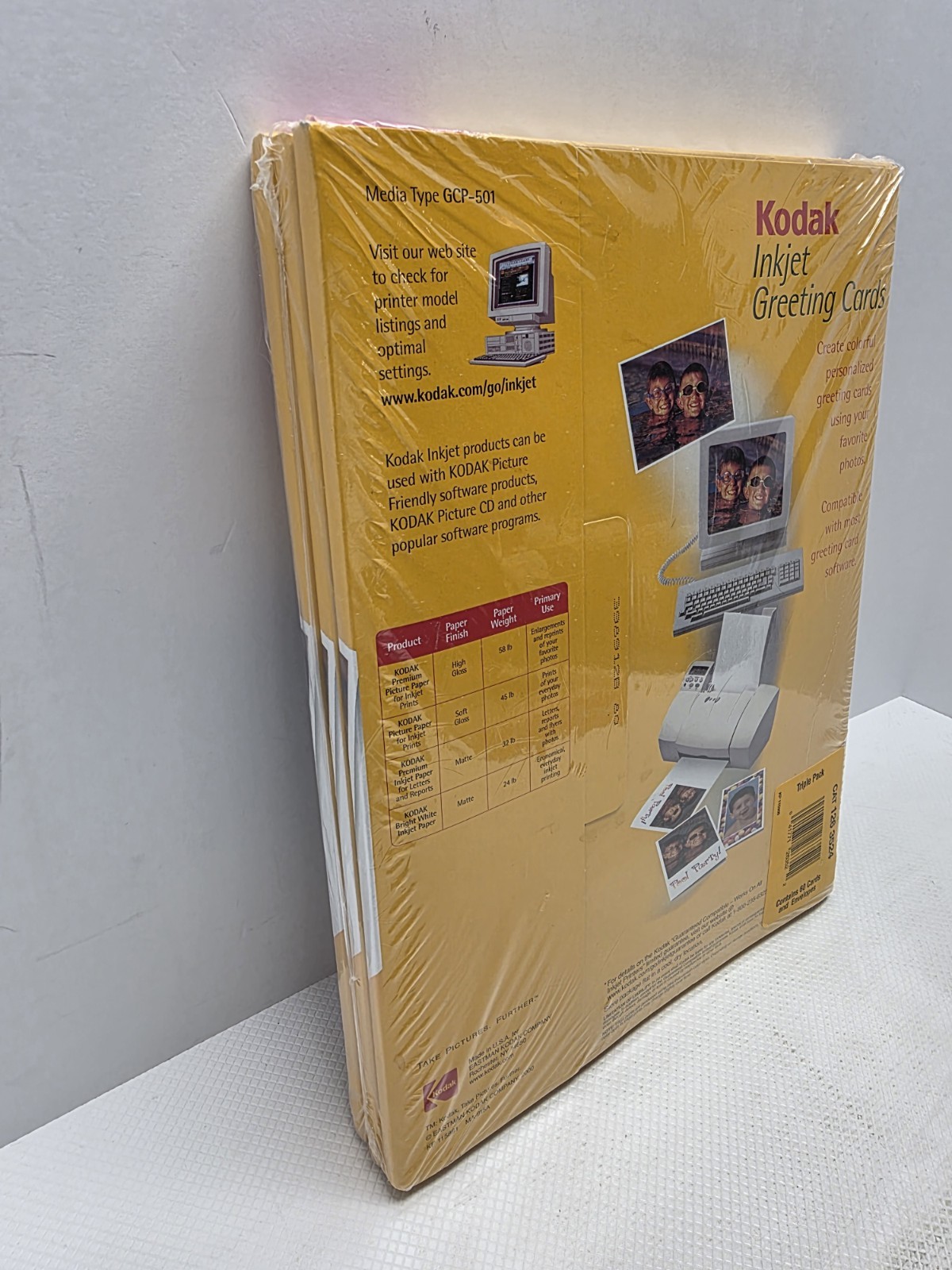 Kodak Inkjet Greeting Cards Triple Pack 60 Cards Envelopes Matte Half Fold New