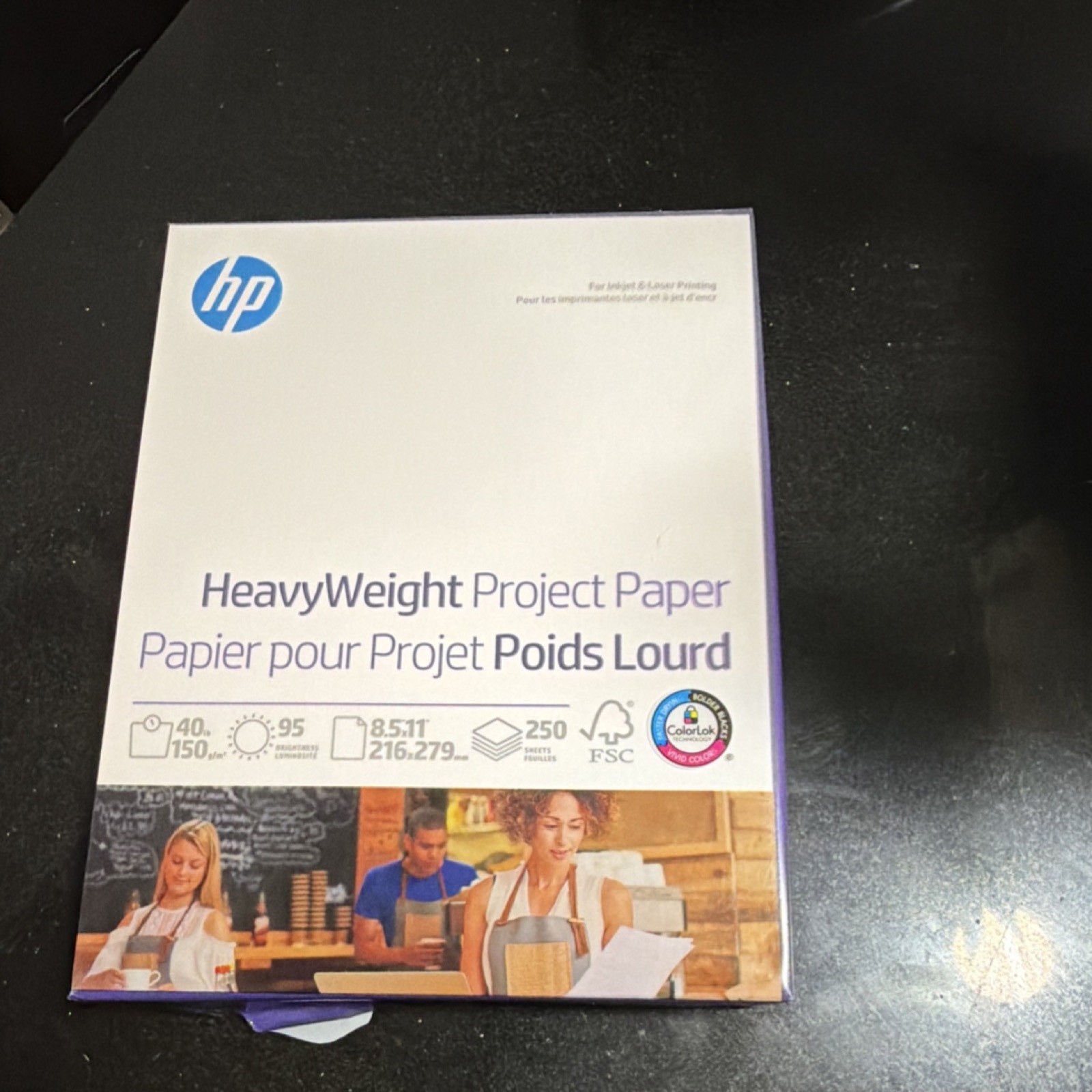 HP Project Paper 8.5×11 in Matte White 150 gsm Inkjet 250 Sheets