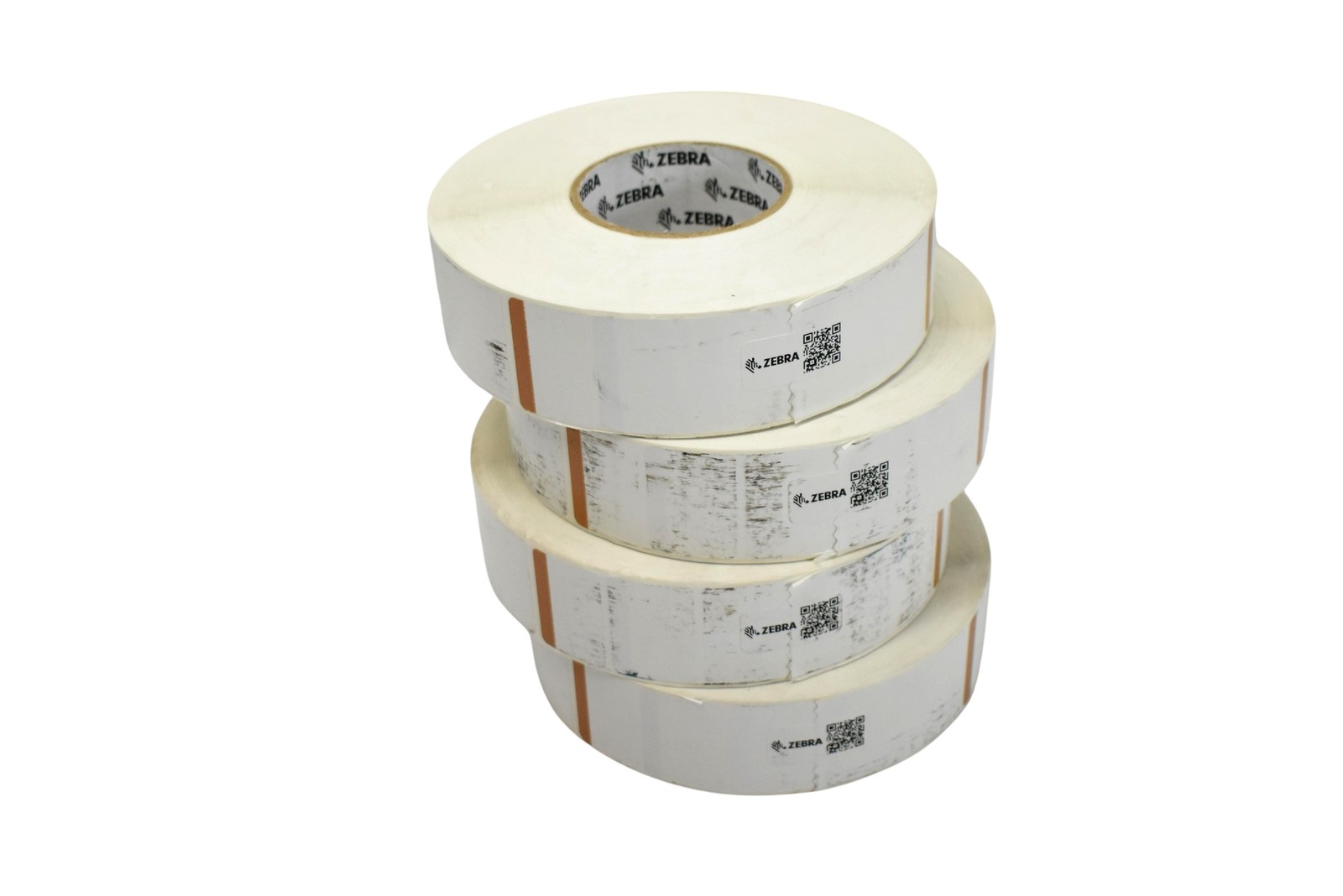 Zebra Thermal Label Rolls Lot Of 4 10040266M-3 1.750″ x 8″ 786 Labels/Roll