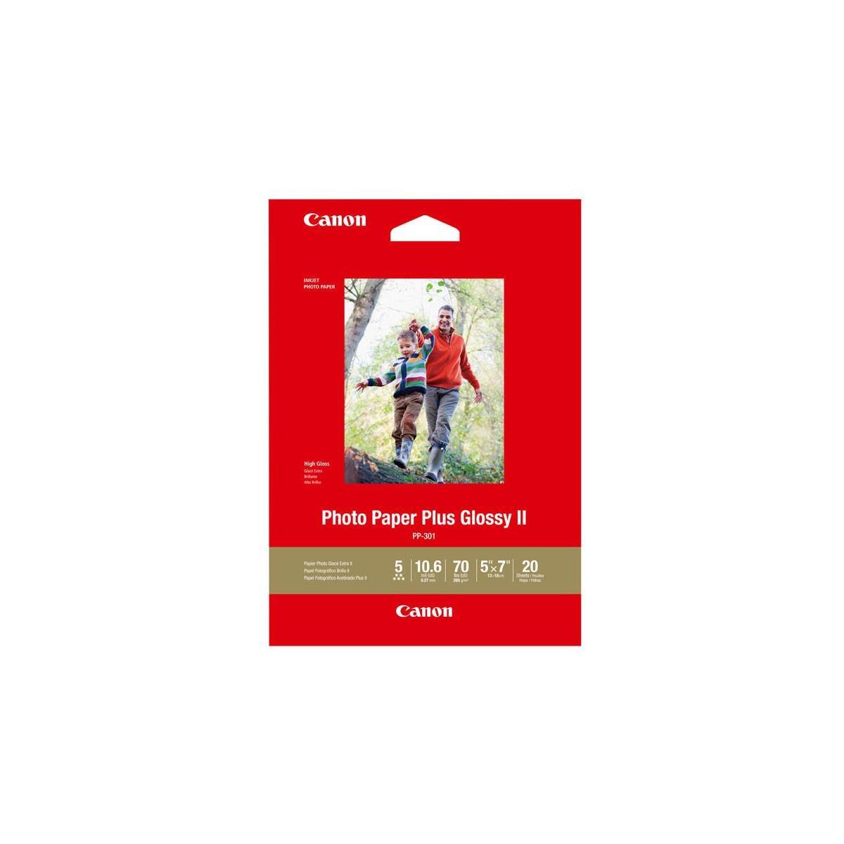 Canon PP-301 Glossy Photo Paper (5×7″), 20 Sheets #1432C002