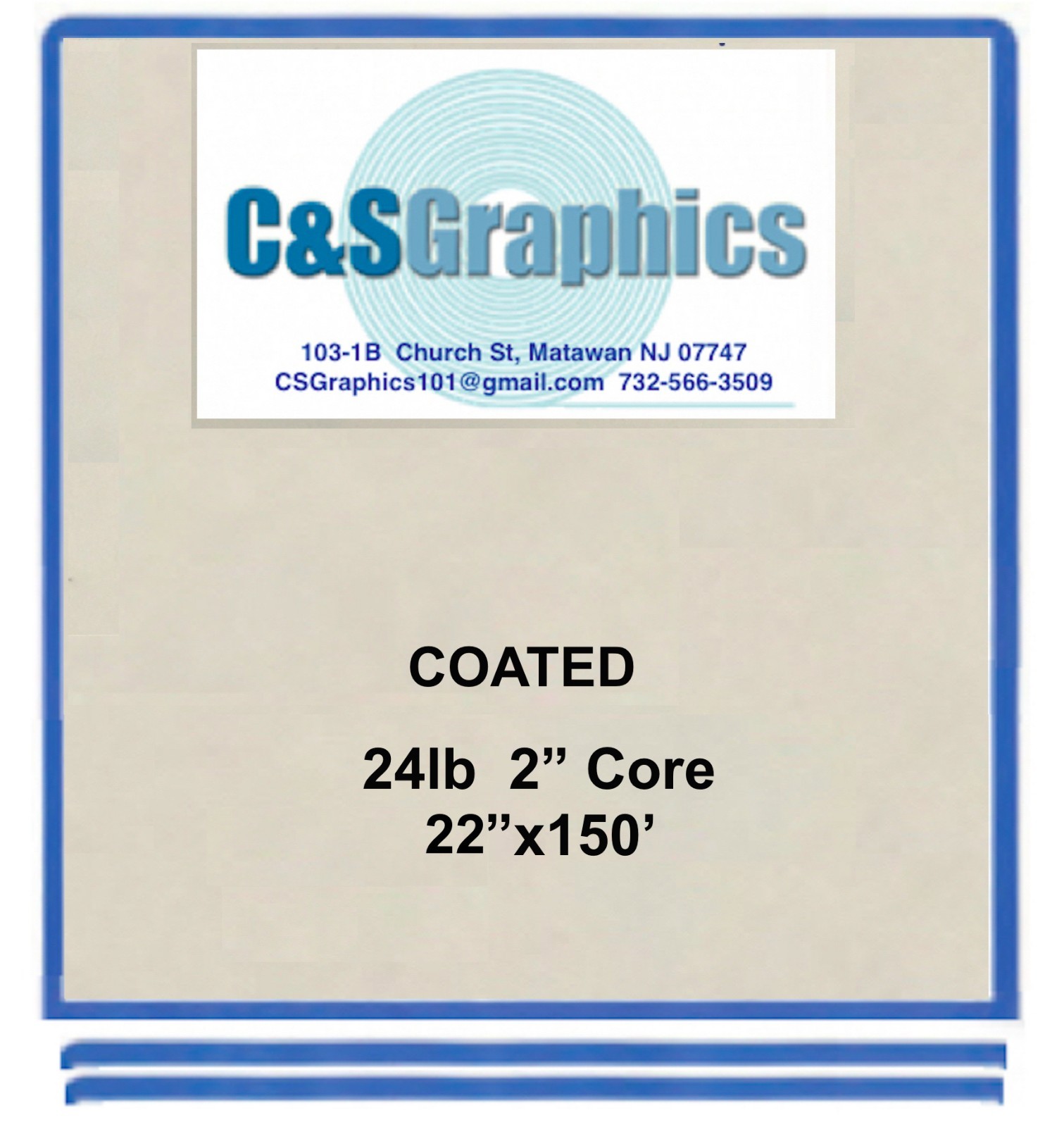 4 ROLL 22″x150′ 24LB COATED BOND PLOTTER PAPER