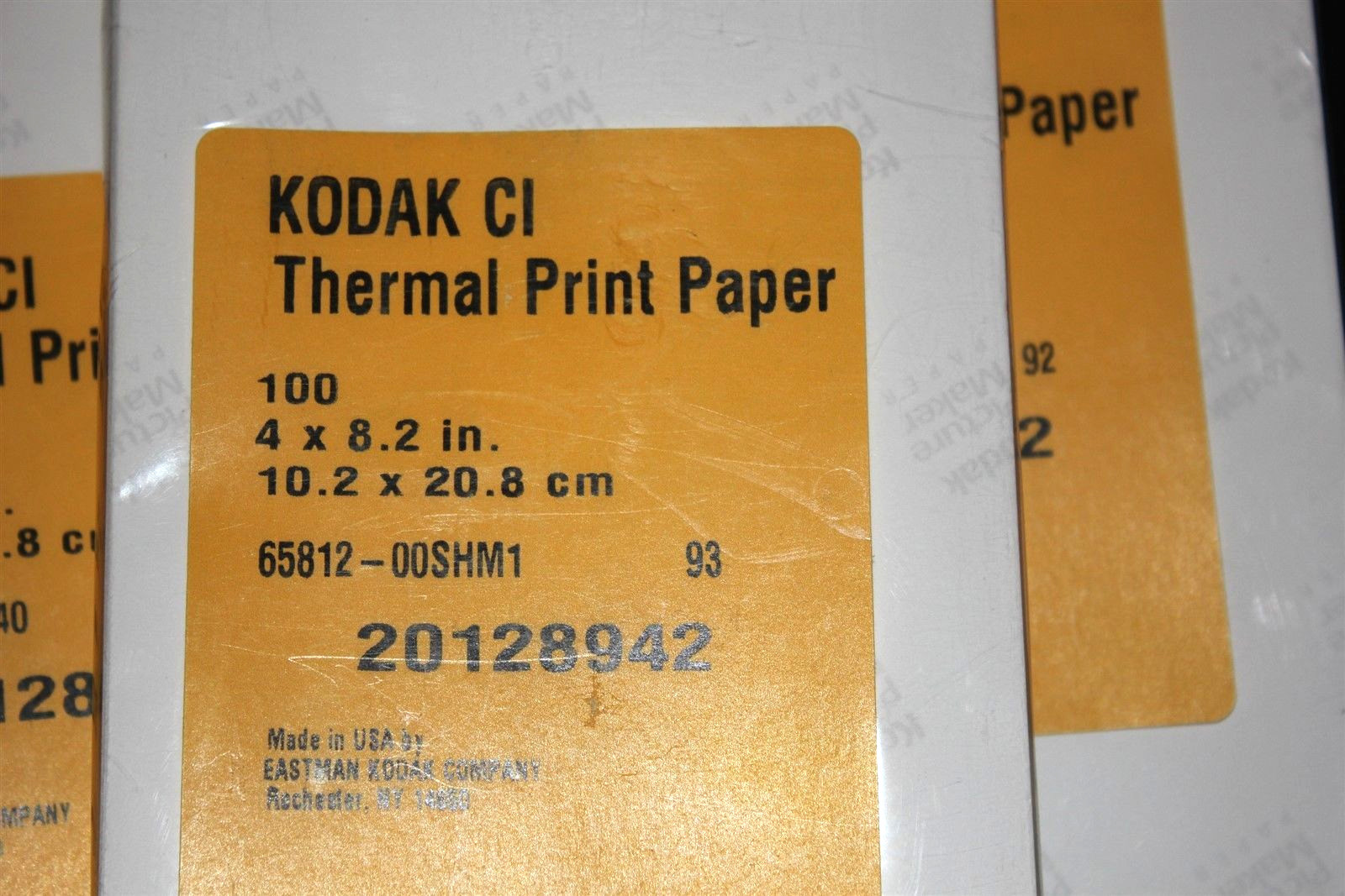 Kodak CI Thermal Paper 4×8.2 In One of THREE 100 count NEW SEALED 20128942