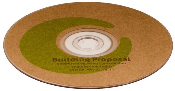 100-Pak Matte Finish Brown Recyclable CD/DVD Labels for inkjet/laser printers