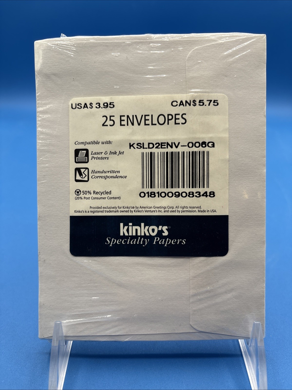 Kinkos 25 Laser & Inkjet Printer 25 Envelops New