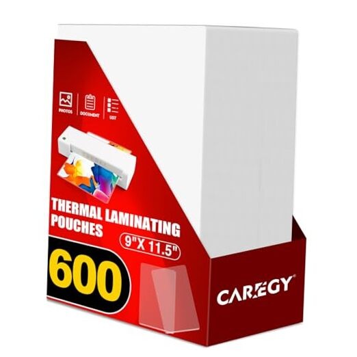 600 Pack Laminating Sheets,Holds 8.5 x 11 Inch 600PACK-3Mil (9 x 11.5Inches)