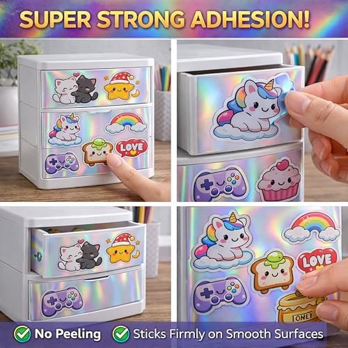 20 Sheets Printable Holographic Sticker Paper 8.5×11 inch 20 sheets holo