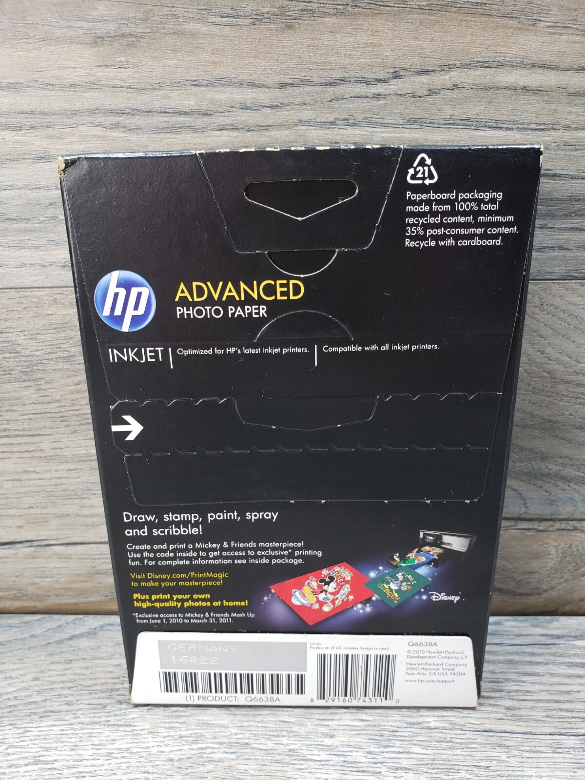 HP Advanced Photo Universal Inkjet Paper 4”x 6” Glossy 100 Sheets
