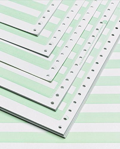 Alliance Continuous Computer Paper 14-7/8″ x 11″ with 1/2″ Green Bar 1