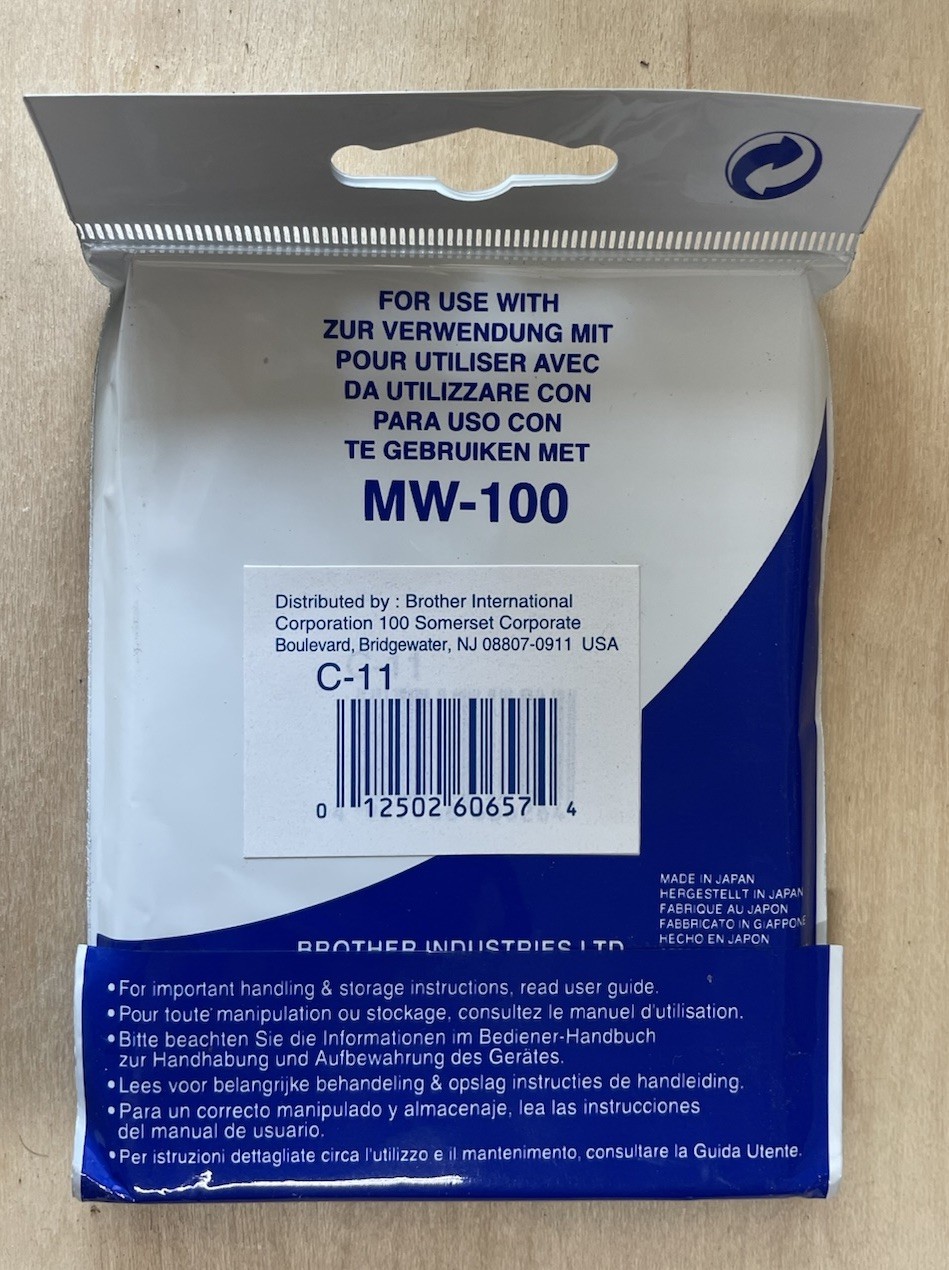 BROTHER C 11 A7 THERMAL PRINTER PAPER 50 sheets