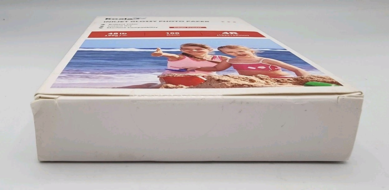 Koala Inkjet 4″x6″ Glossy Photo Paper 100 Sheets for Printer G180-4R