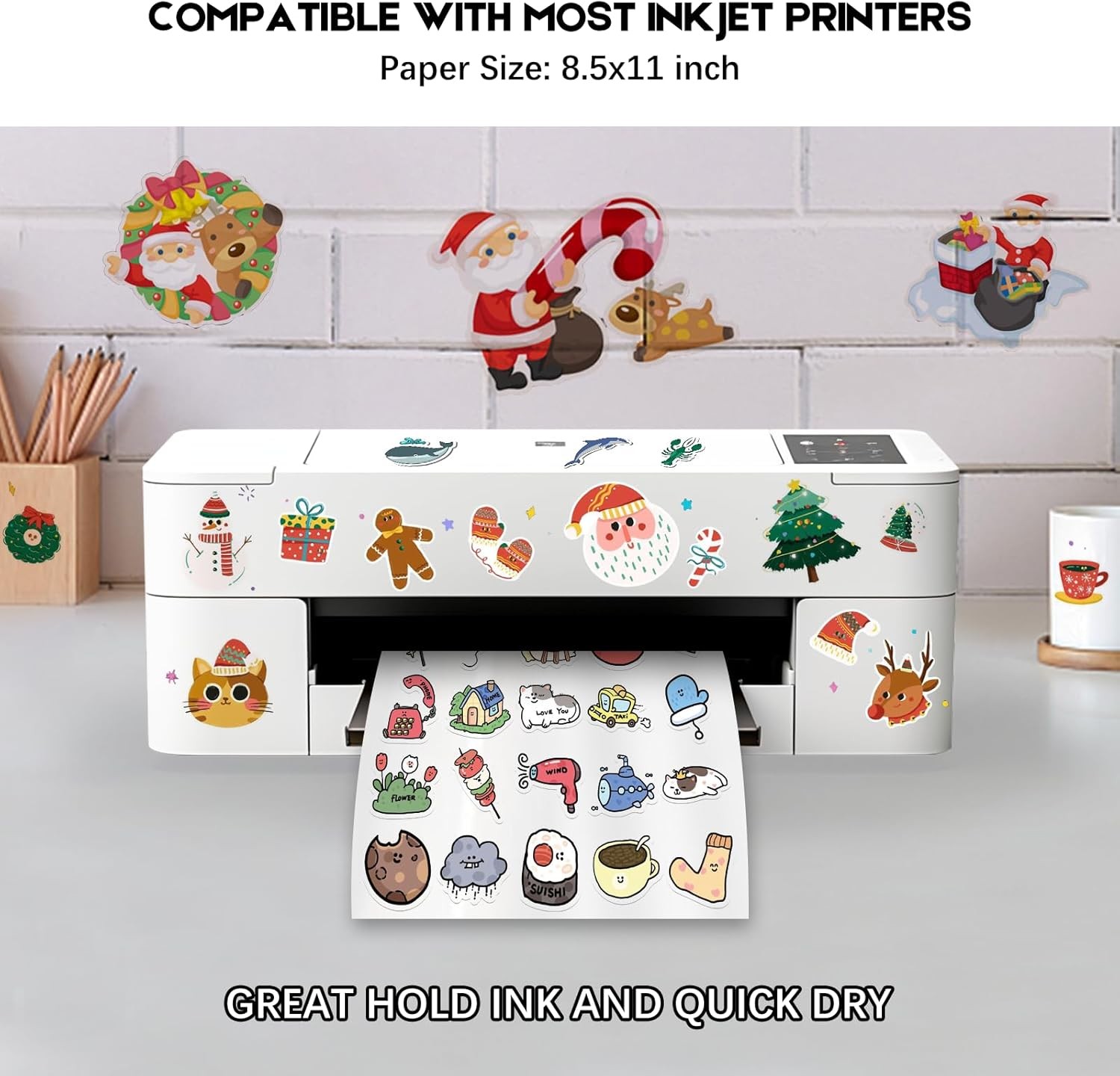 Aevdor 30 Sheets Printable Clear Sticker Paper Inkjet