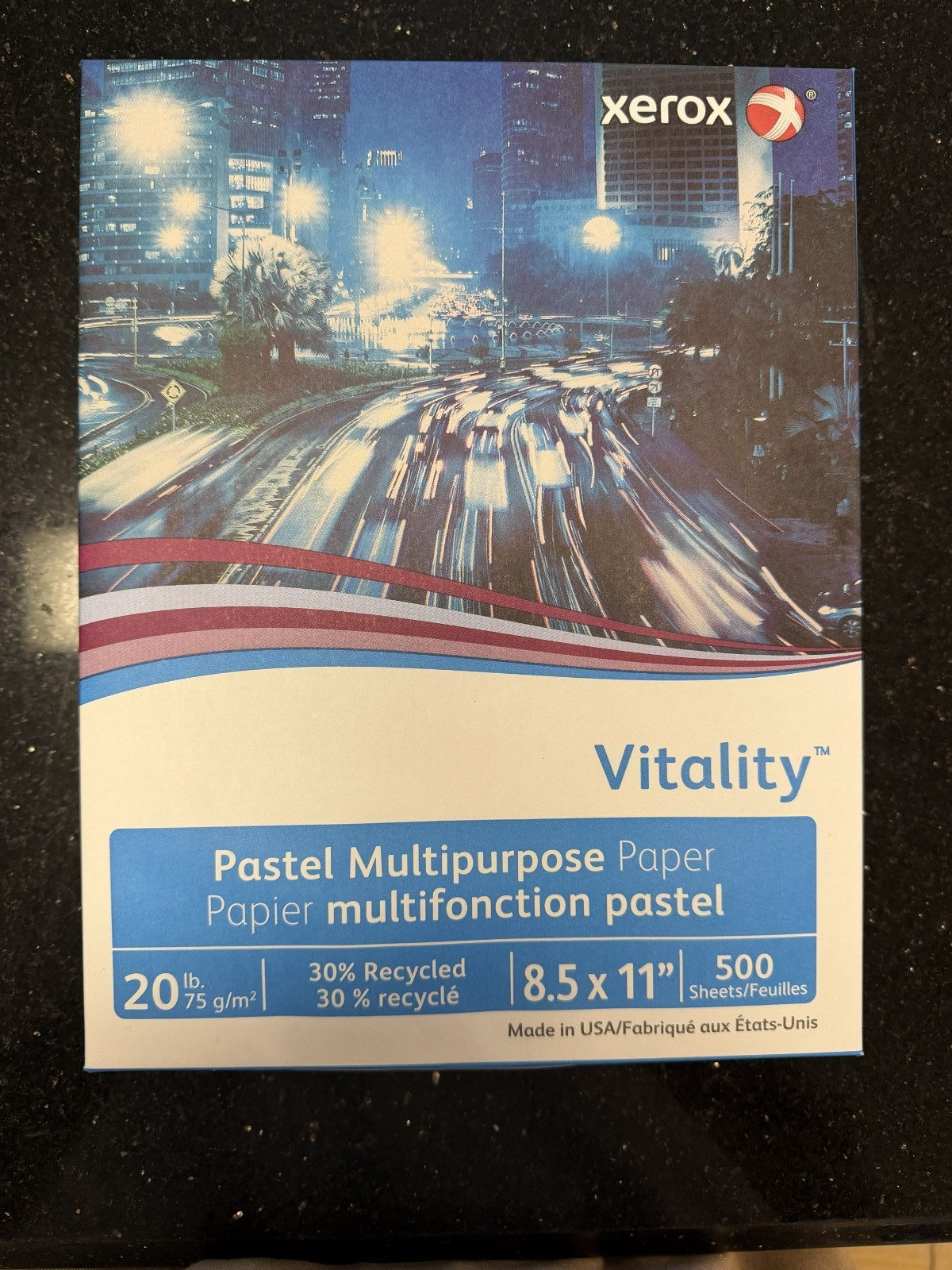 Xerox Vitality Multi-Use Yellow Copy Paper 20lb 8.5 x 11″ – 1 ream – 500 pages