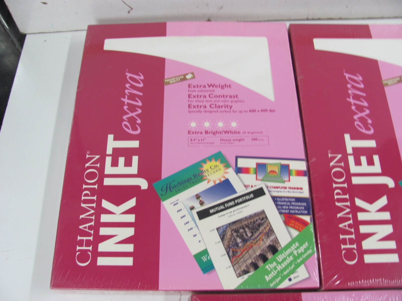Lot of 3 – Champion Ink Jet 200 SHEETS Extra Bright White HEAVY Weight 8.5 x 11
