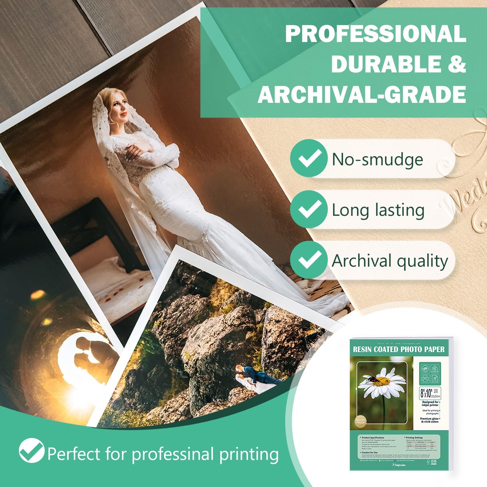 Ultra-Premium Glossy RC Photo Paper Professional and Heavyweight Metallic Res…