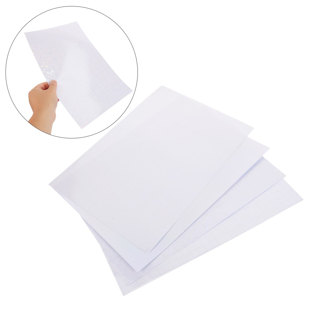 40 Sheets Holographic Laser Stickers Adhesive Film Hologram Paper