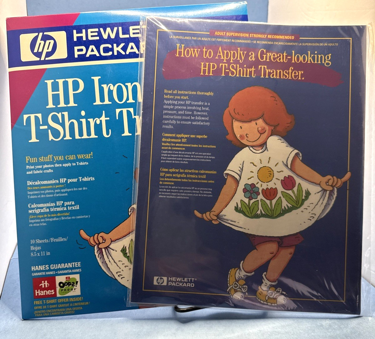 HP Iron On T Shirt Transfers 10 Transfer Sheets New Open Box Fun Craft