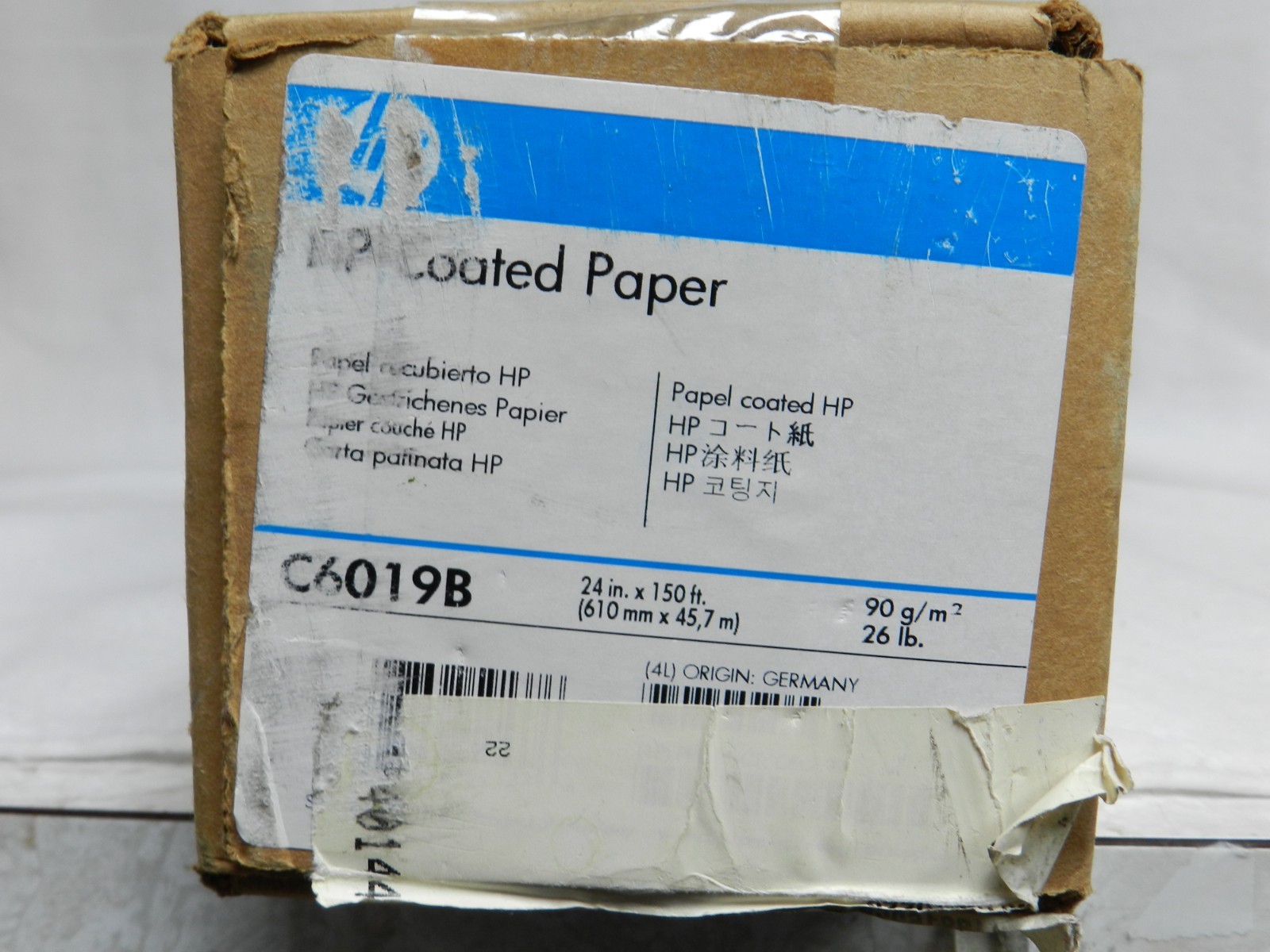 Genuine HP Coated Paper 24″ x 150 ft Large Format Paper