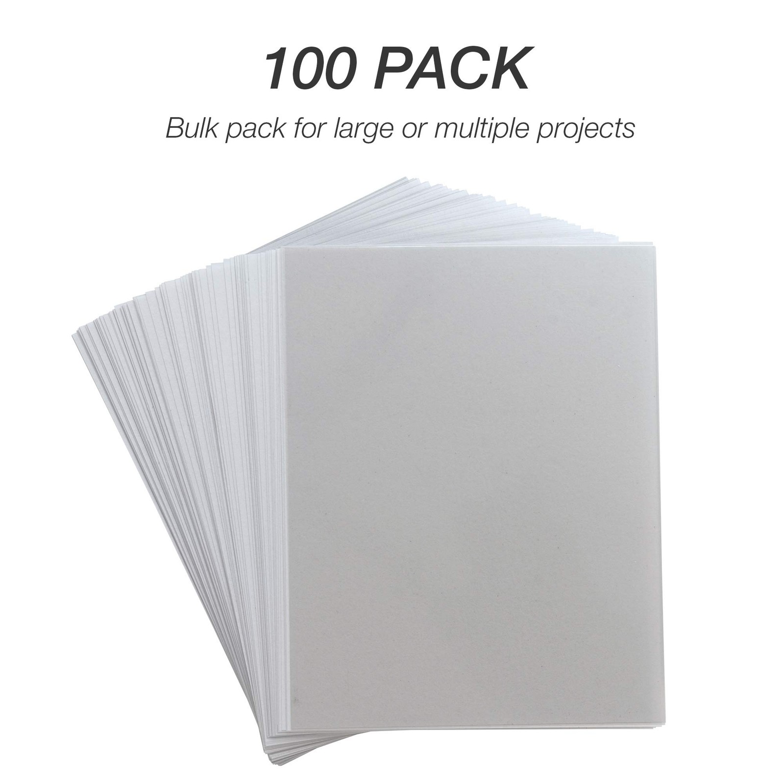 100 Pack 8.5″ x 11″ Clear Write On Transparency Film 5 mil for Use with Dry E…