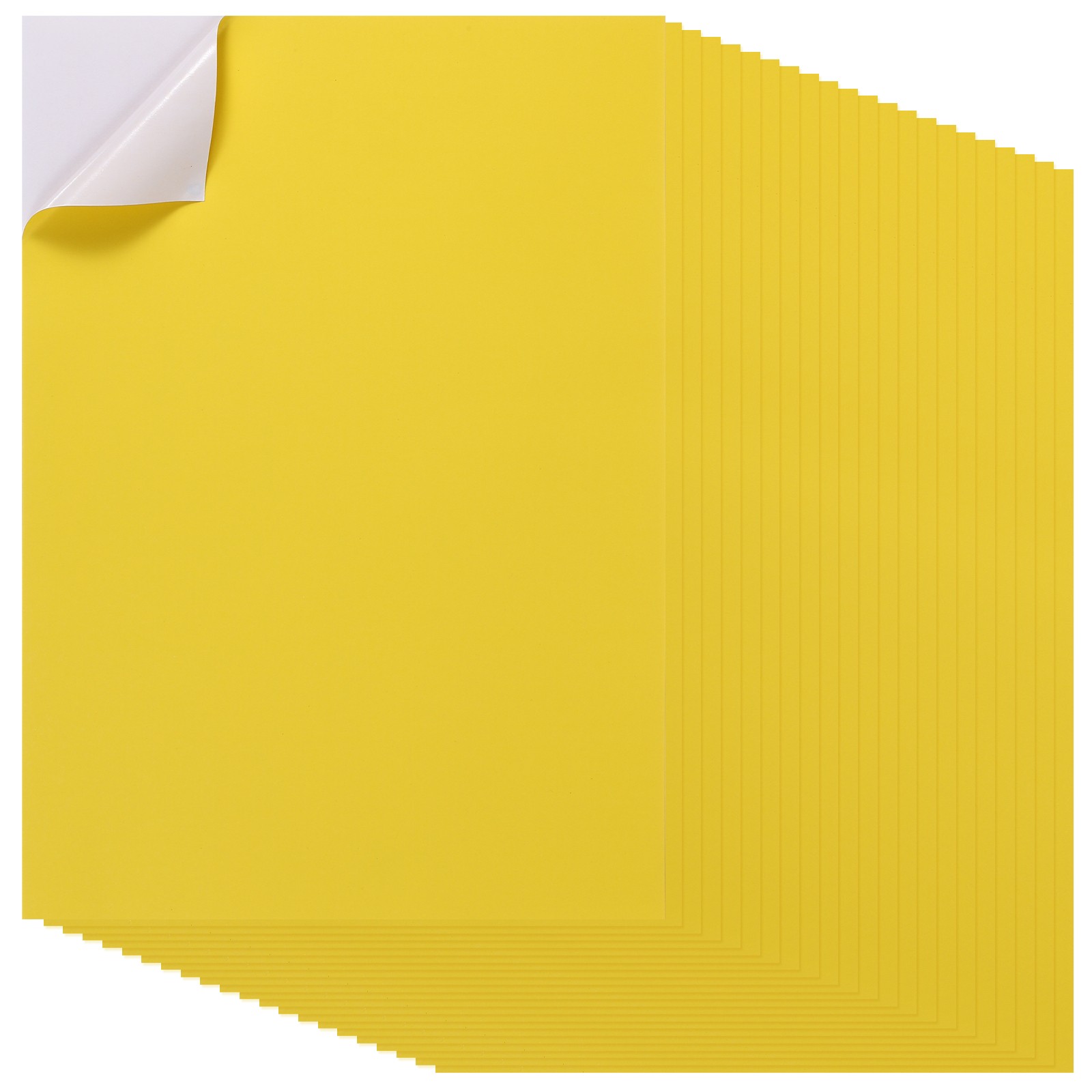 40Pcs Full Sheet Label Sticker Paper, A4 Shipping Labels, Yellow