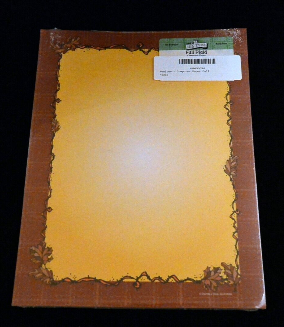 Christmas Thanksgiving Holiday Inkjet Printer Paper Letter 8-1/2″ x 11″ LOT of 4