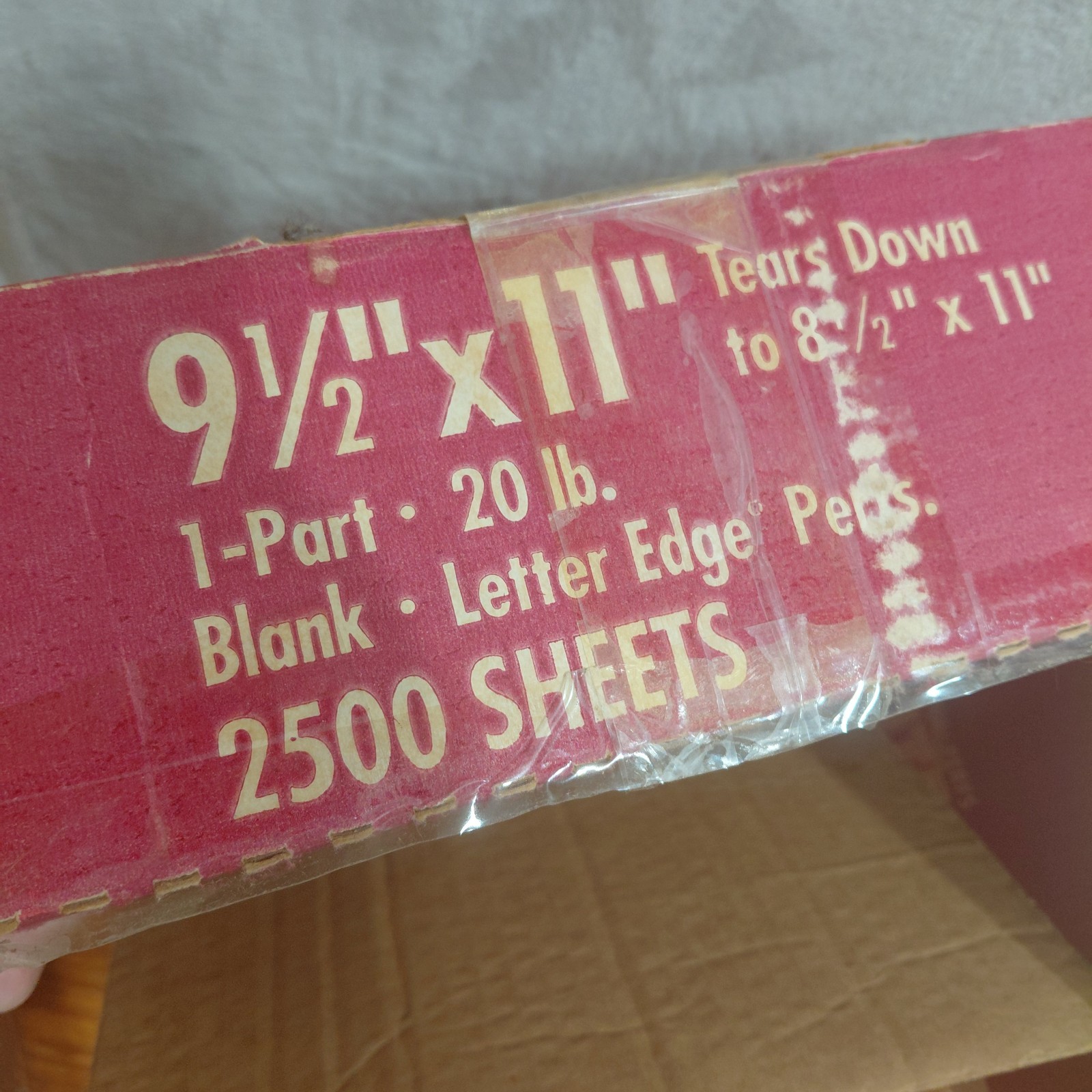 Dot Matrix Computer Paper 9.5 X11” 2500 Sheets Sealed Box
