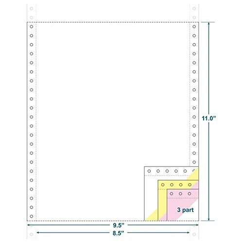 Sparco 01385 Computer Paper, 3 Part, 9-1/2-Inch x11-Inch, 1200/CT, WE/CA/PK