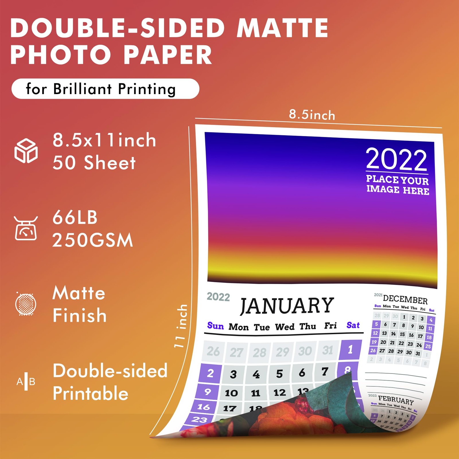 Koala Double Sided Matte Thick Photo Paper 8.5×11 Inches Heavyweight 50 Sheet…
