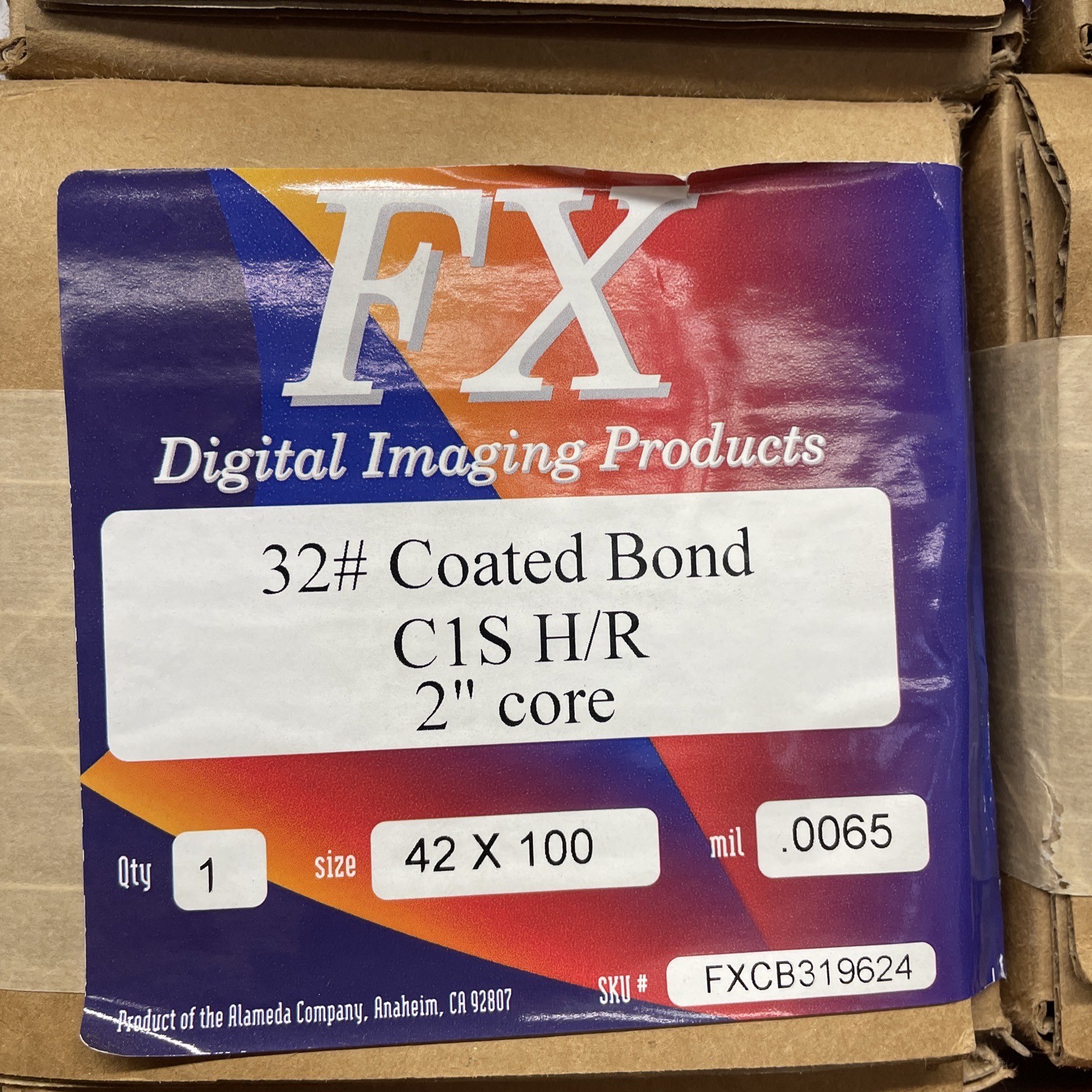 #32 Coated Bond 42″ x 100′ CIS H/R Inkjet Presentation Plotter Paper .0065mm