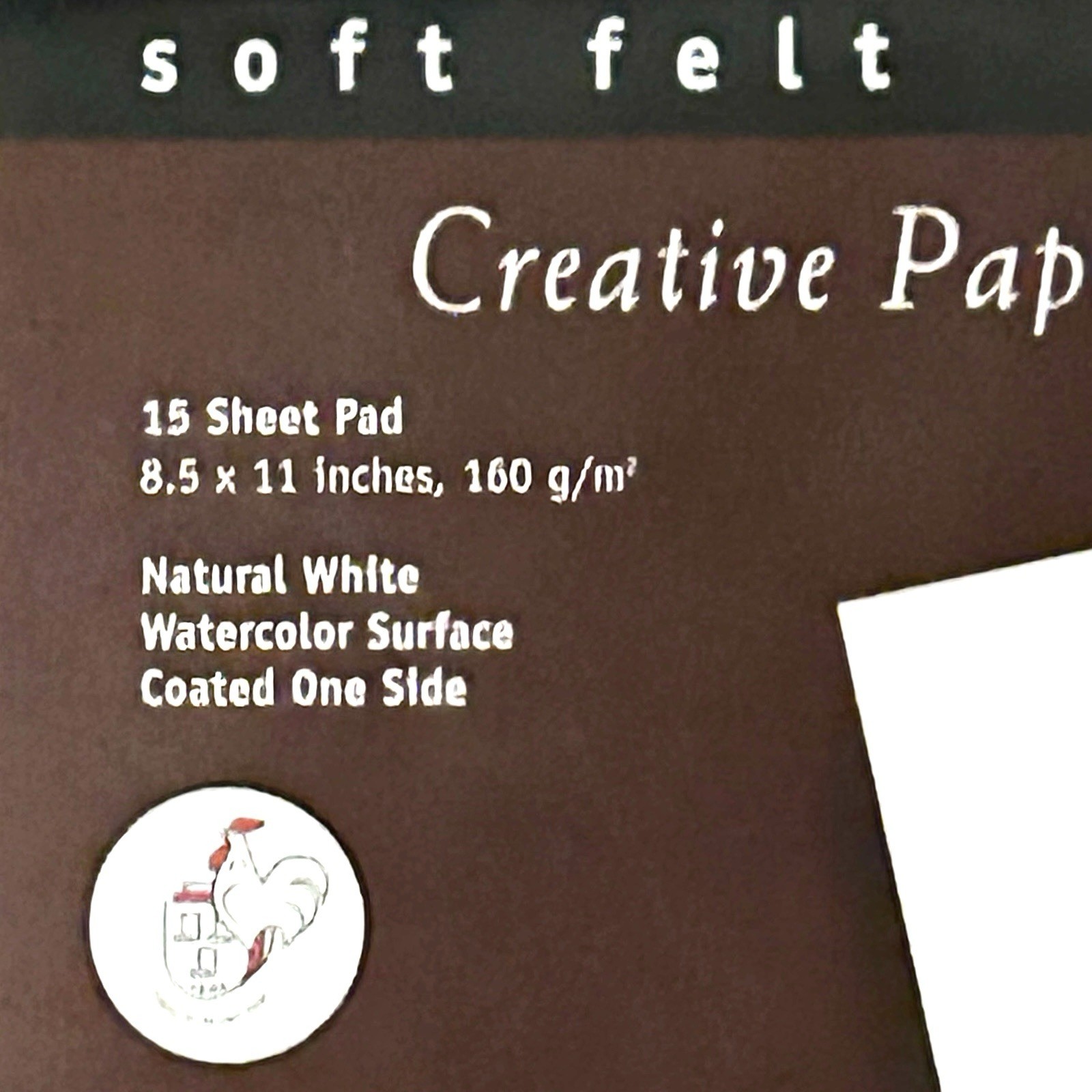 HAHNEMÜHLE Watercolor Surface INKJET Paper 8.5”x11” Pad 10 Sheets Soft Felt NOS