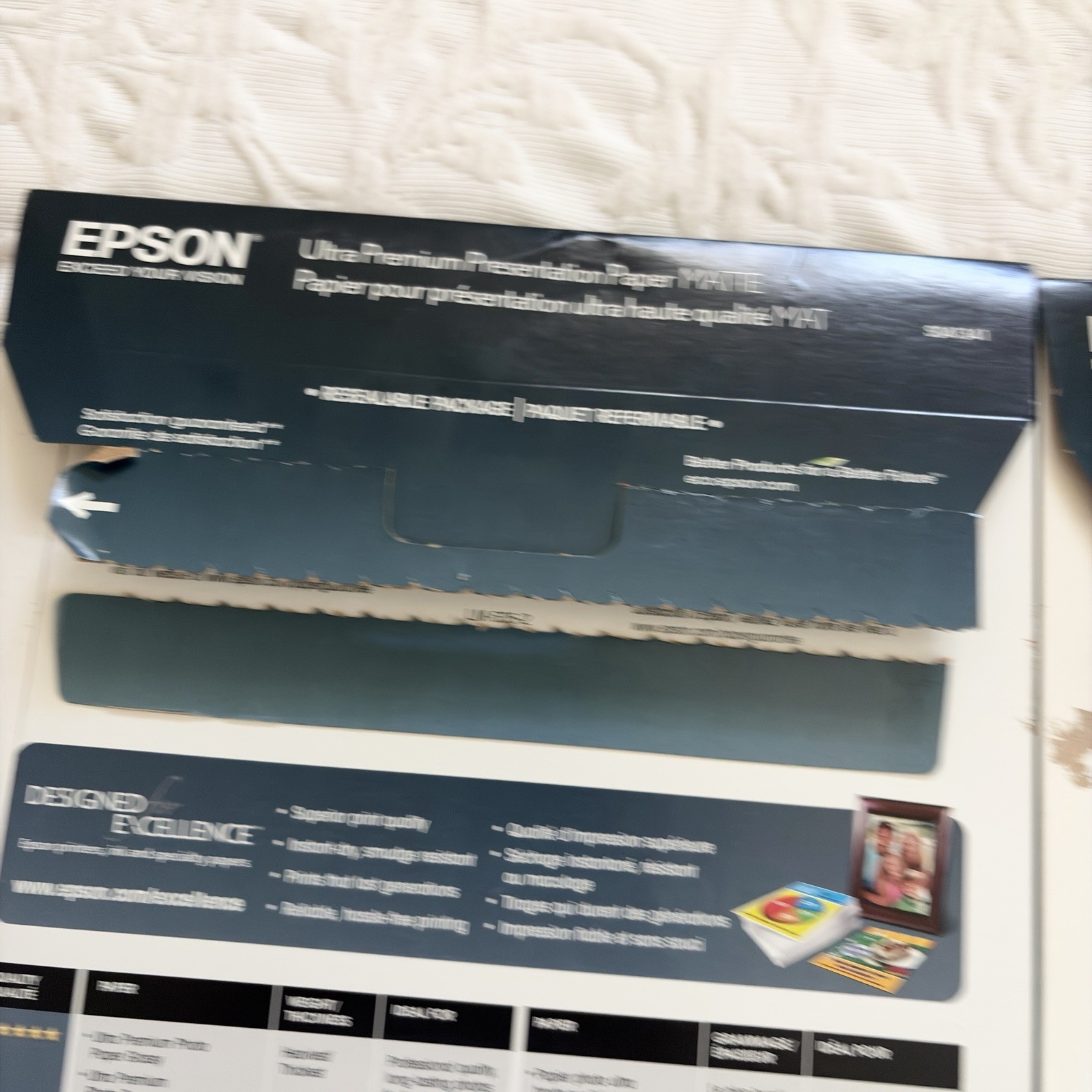 Lot Of 2 Epson Ultra Premium Presentation Paper Matte 8.5×11 50 Sheets READ