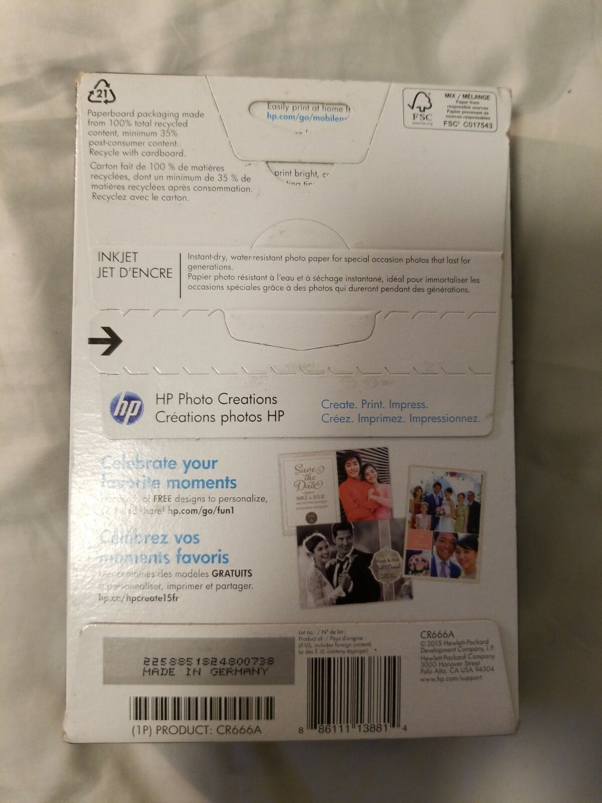 Hewlett Packard CR666A Soft-Gloss Premium Photo Paper For All Inkjet Printers