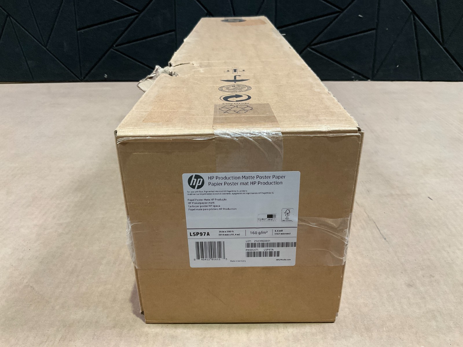 HP DesignJet Production Matte Poster Paper Roll 36″x300′ L5P97A ✅❤️️✅❤️️ SEALED