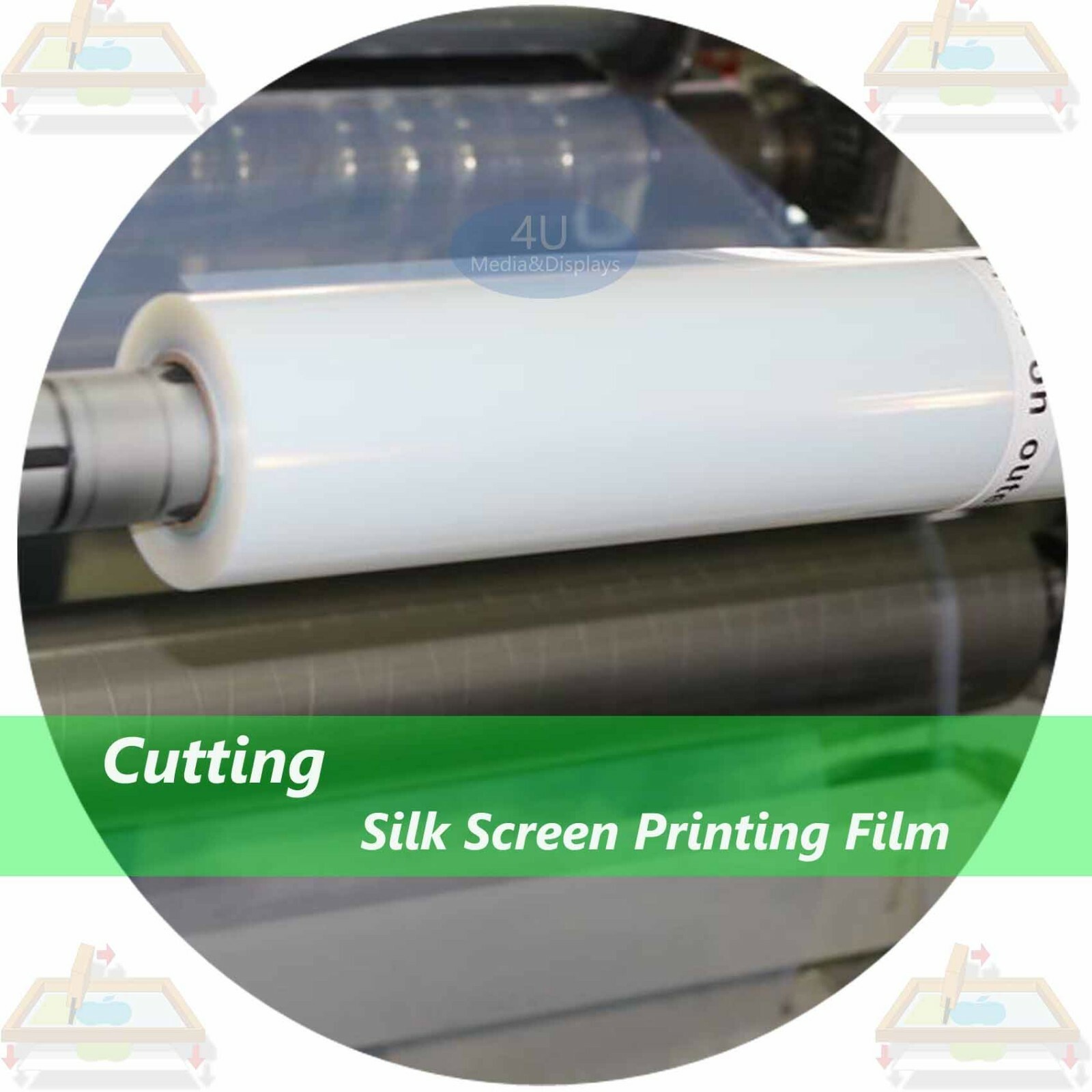 2 rolls,13″x100ft,Waterproof Inkjet Fast-Dry Screen Printing Transparent Film