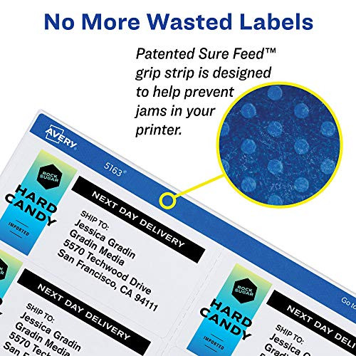 Shipping Address Labels, Laser & Inkjet Printers, 3-1/3×4 Labels, 60 Labels