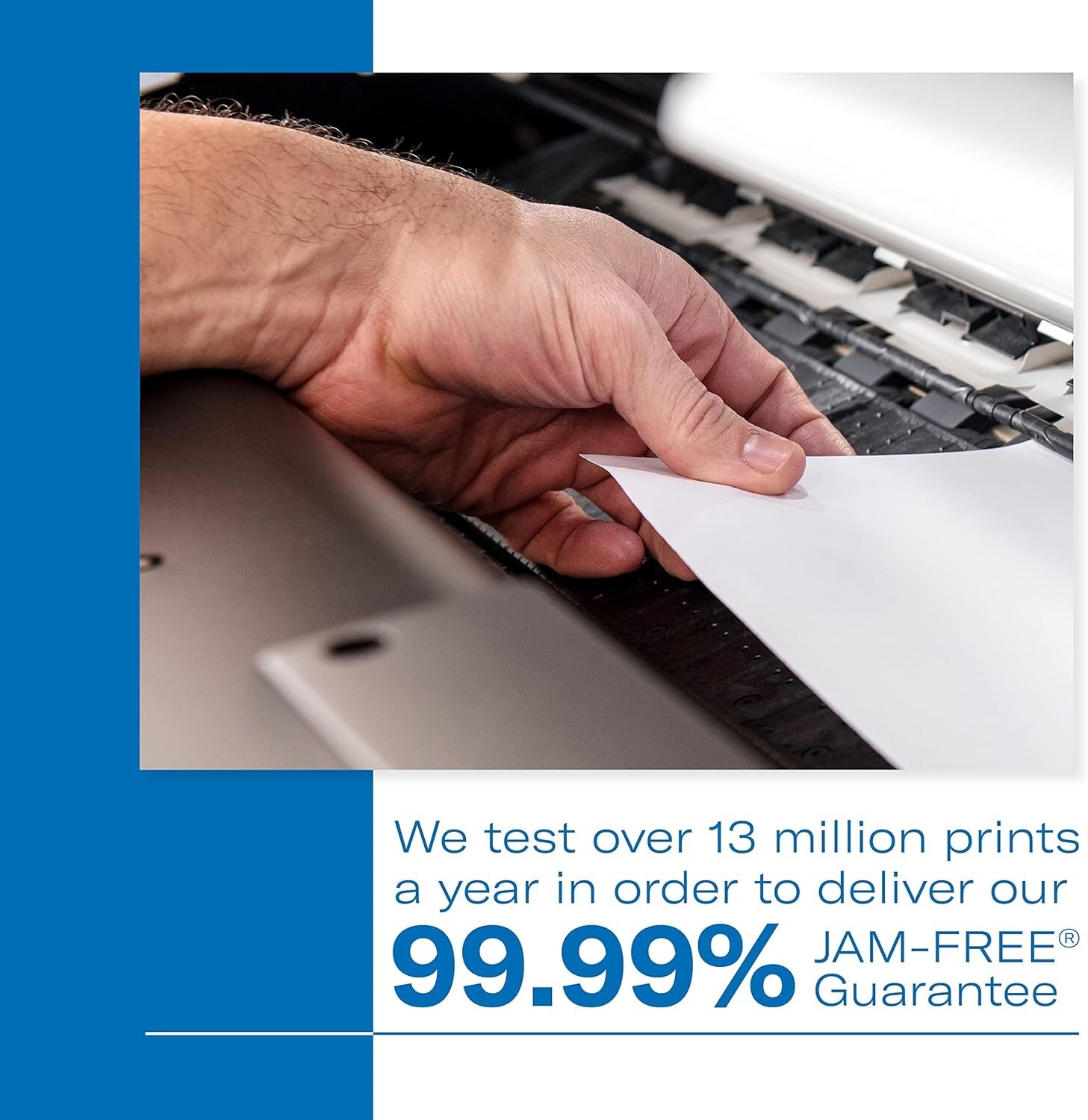 Jam-Free Printer Paper, 20 lb, 8.5 x 11 – 10 Reams of 5,000 Sheets, U.S.A. Made