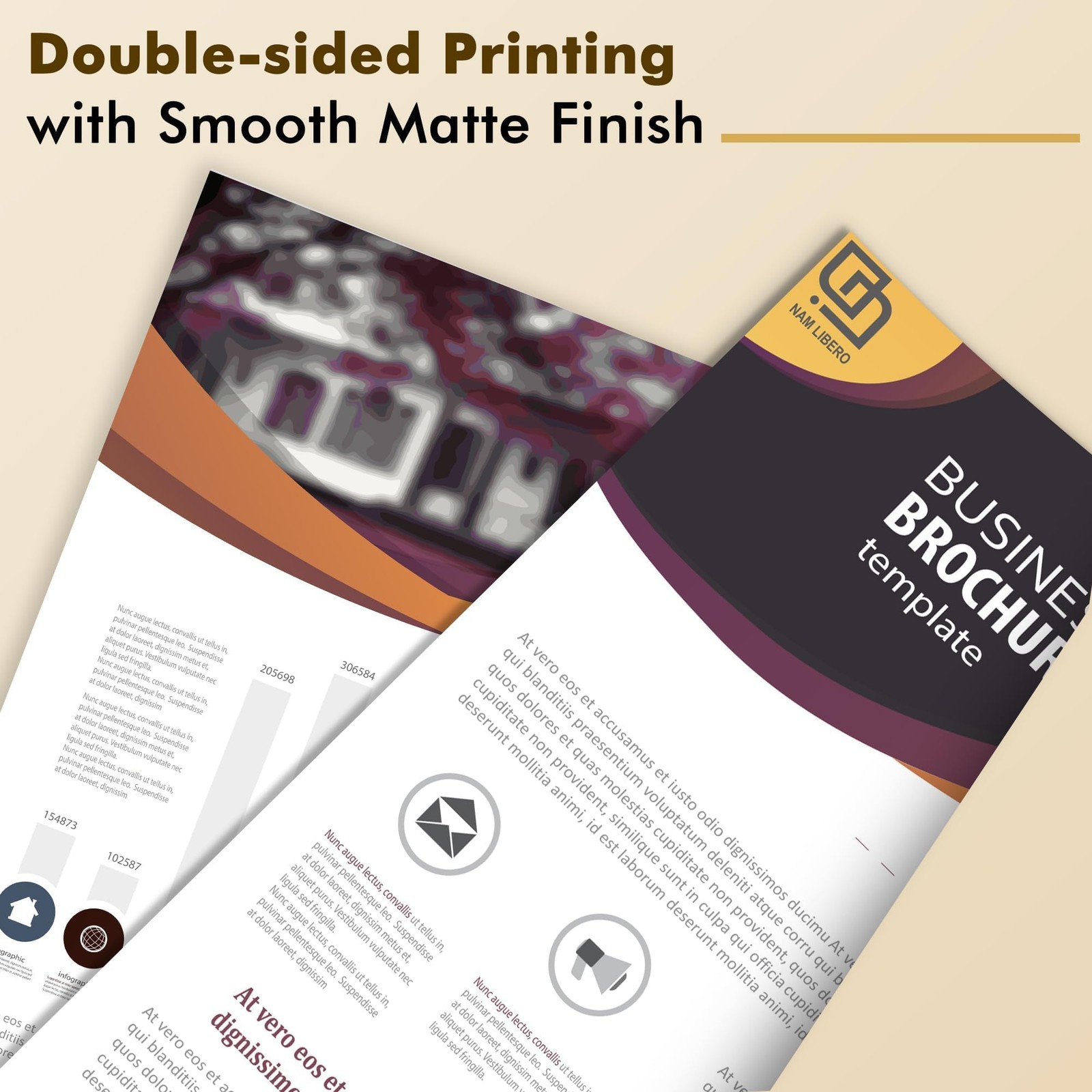 100 PCS DoubleSided Matte Photo Paper 8×10 Inch Inkjet Printer 48LB 180GSM