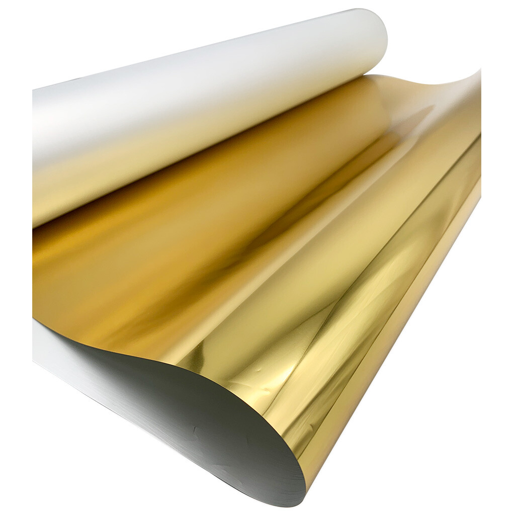 Sample 24in x 65.6ft DTF Gold / Silver Foil Film Roll,Cold Peel