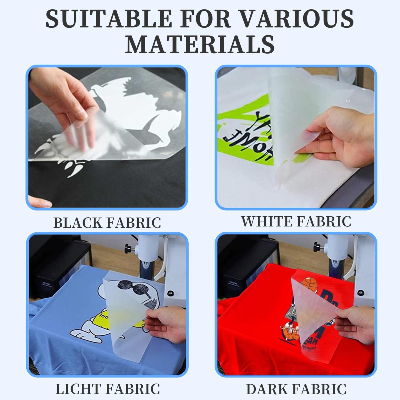 25 Sheets DTF Transfer Film Paper A4 Double Sided Thick Clear Pretreat Sheets…