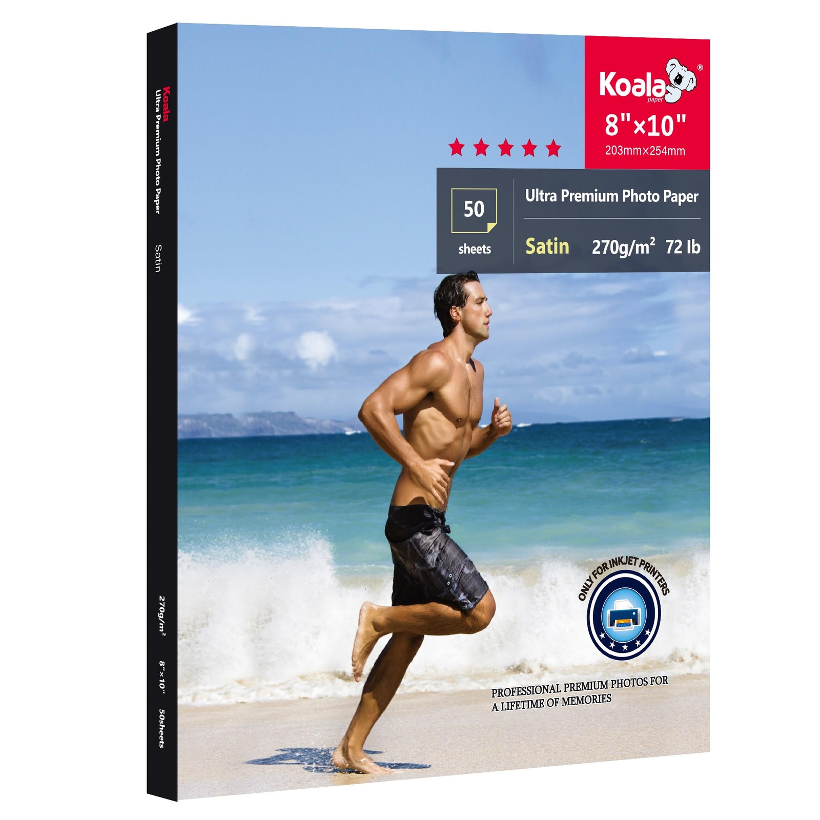 Koala Ultra Premium Photo Paper 8 x 10 In Satin Photo Printer Paper for Inkje…