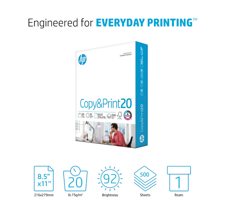 (2PACK) Printer Paper, White Letter Size 8.5″ x 11″, One Ream / 500 Sheets