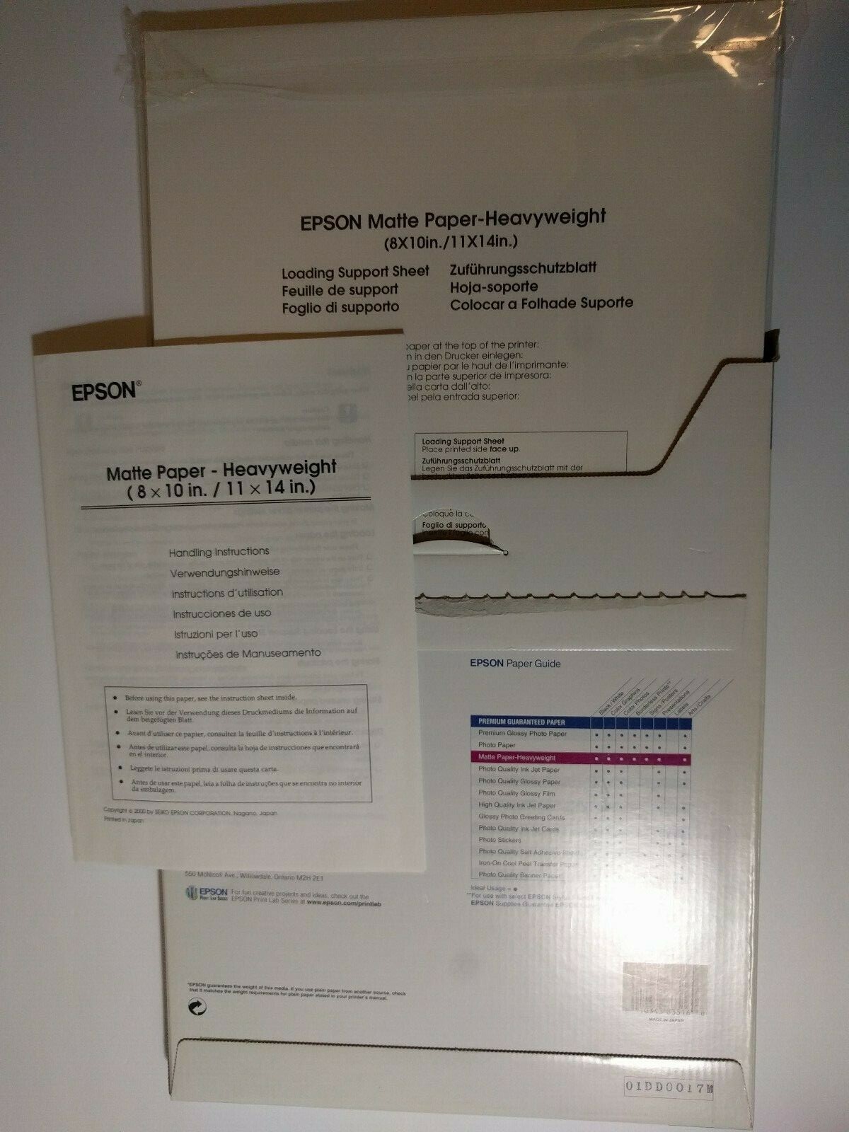 Epson S041468 Heavyweight Borderless Matte Paper 11 x 14 Borderless