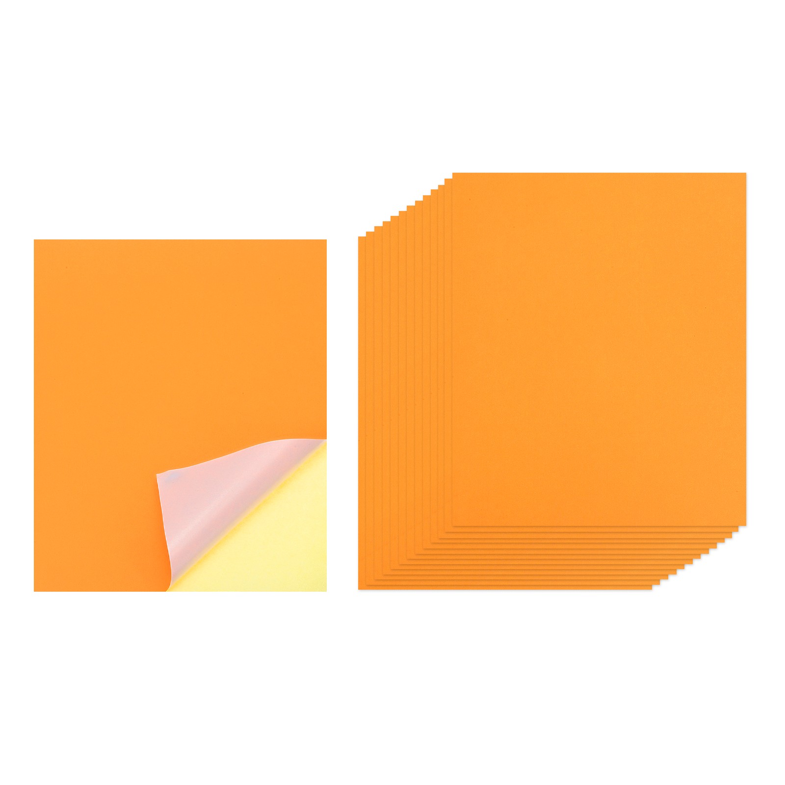 15 Sheet Printing Adhesive Paper for Inkjet Printers, Orange