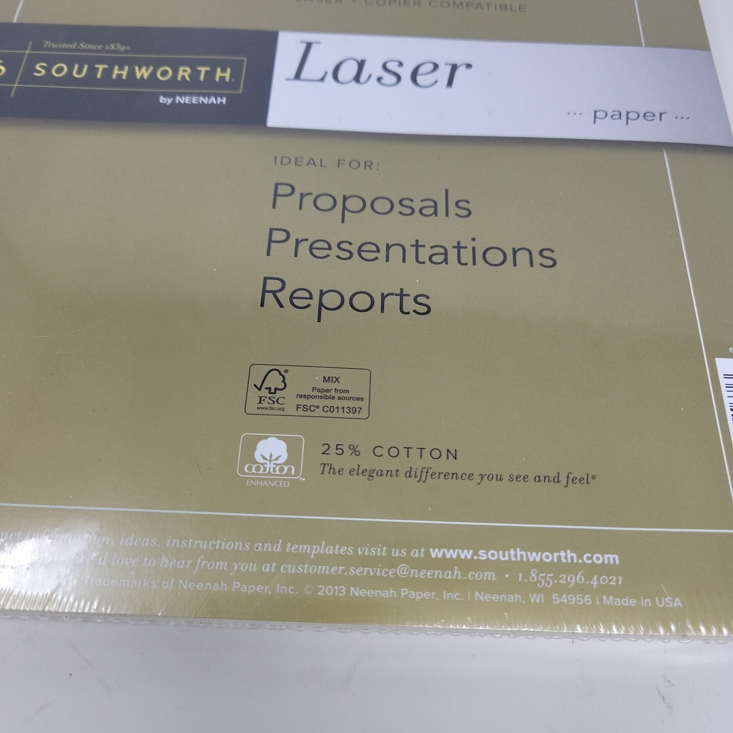 Southworth Laser Paper For Laser Print Copier IVORY 8.50″ X 11″ – 32lb 300sheets
