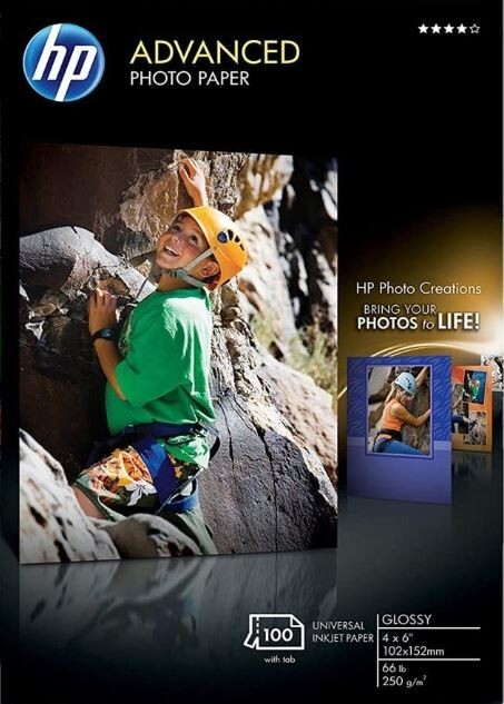 Hewlett Packard Q6638A – Glossy Printer Paper – 4″ x 6″ – 100 Sheets