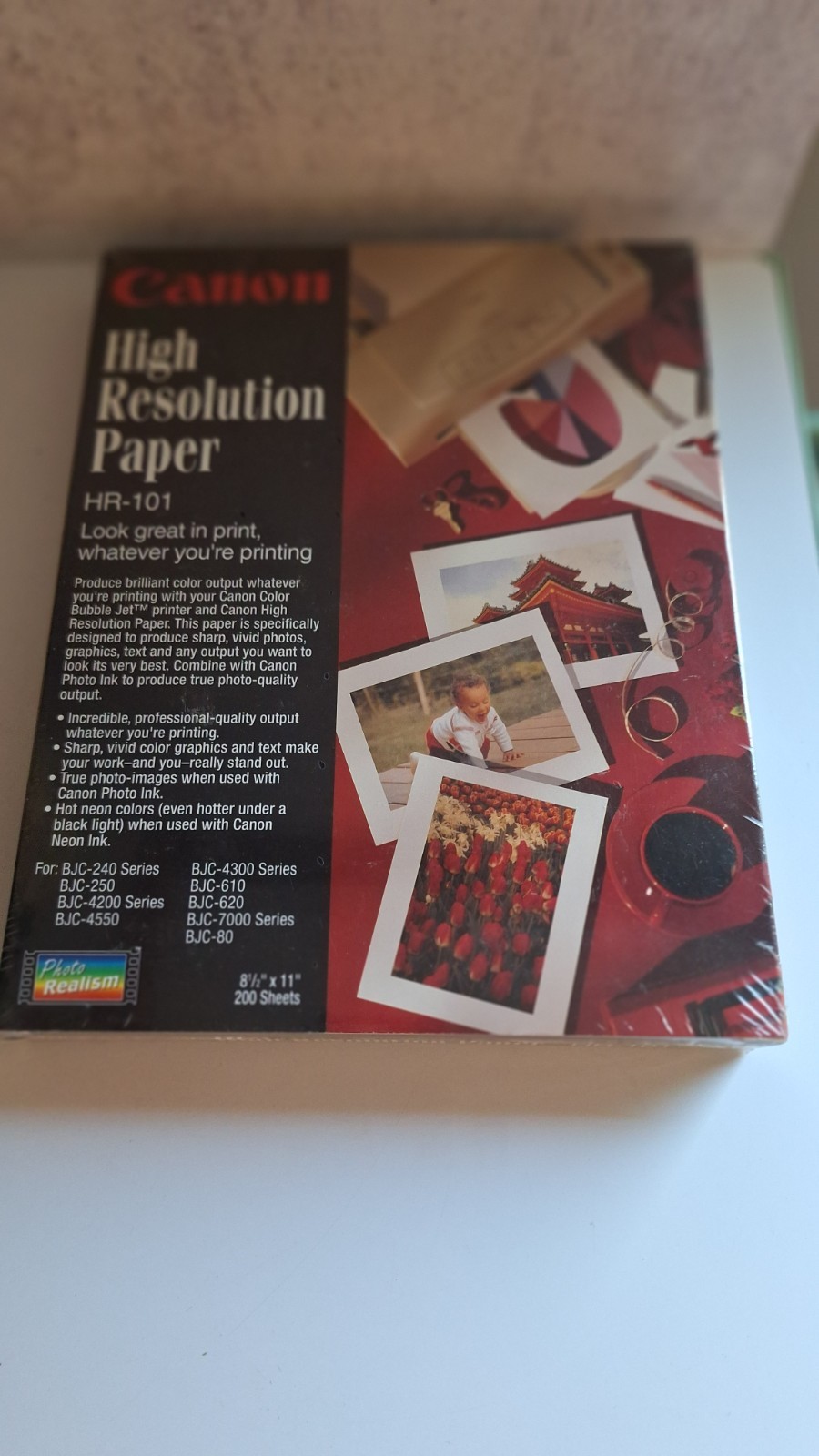 Canon HR-101 High Resolution Paper 8.5×11 200 Sheets Vintage Inkjet Photo Paper