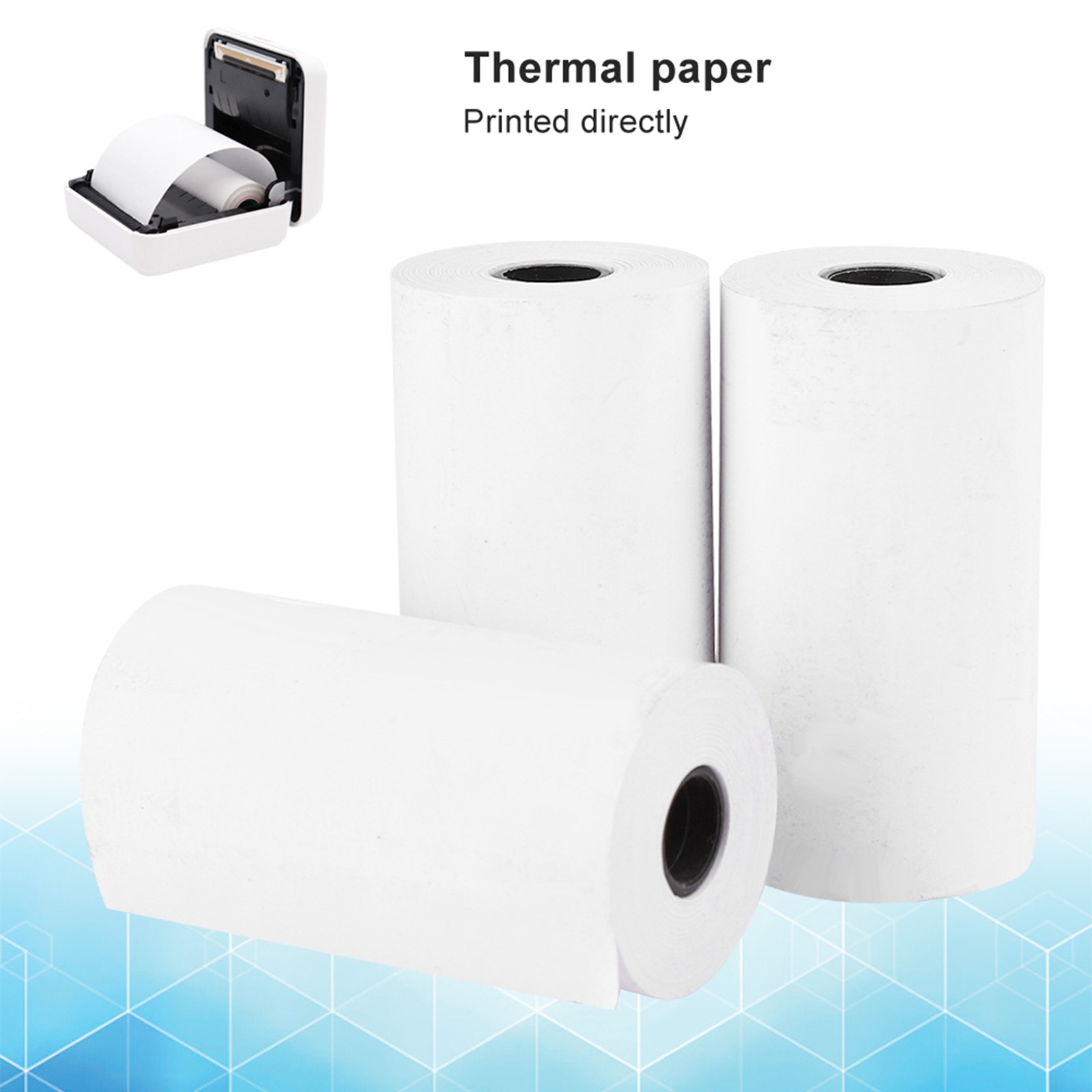 ｀3PCs Thermal Paper Printing Machine Accessories Waterproof 57MM For Peripage