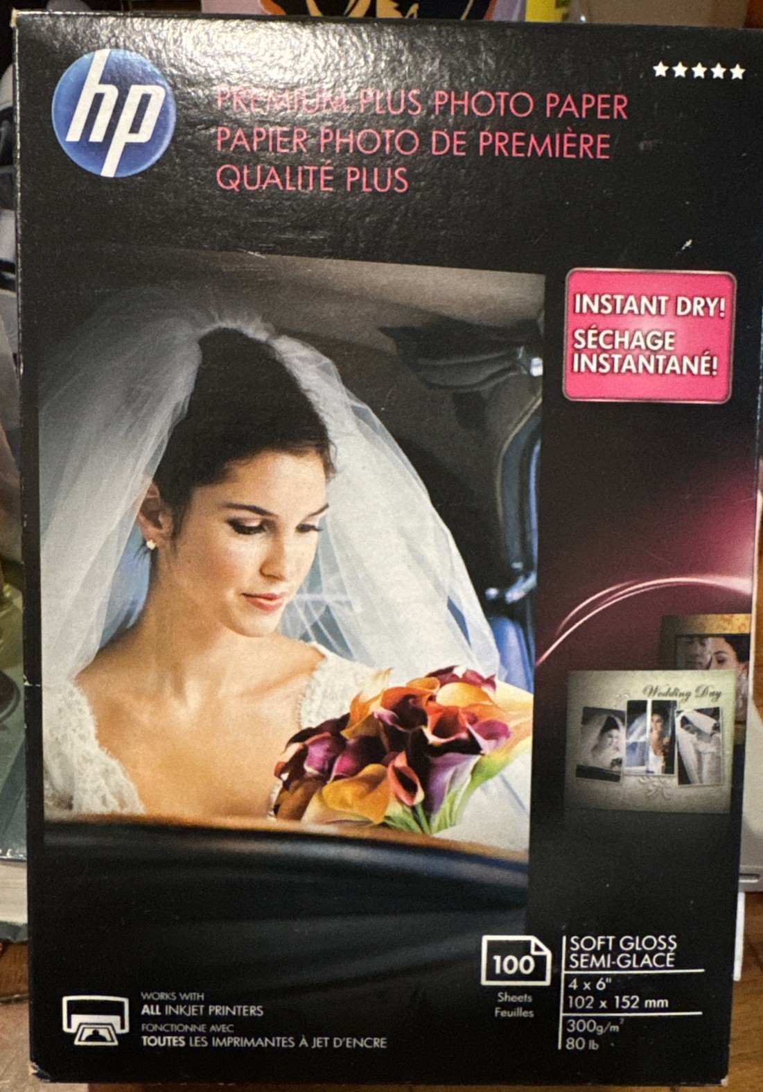 HP Premium Plus Soft Gloss Photo Paper (100 Sheets) (4×6)